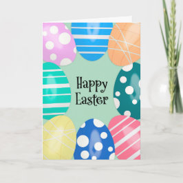 Glad påsk för alla dekorerade Påskägg Helgkort