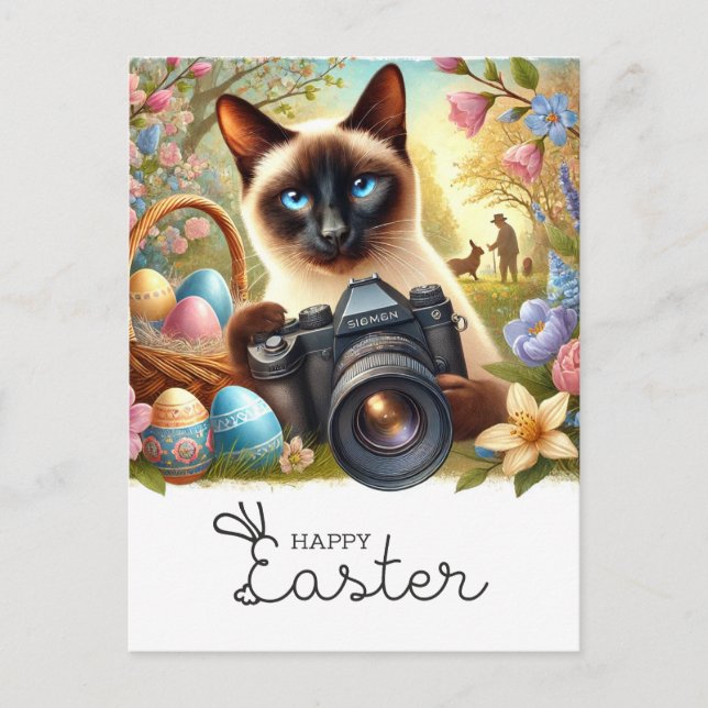 Glad påsk för Cat Lovers Helg Vykort (Framsida)