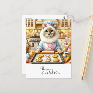 Glad påsk för Cat Lovers i Bakery Vykort