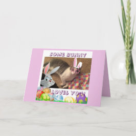 Glad påsk för en kattälskare helgkort