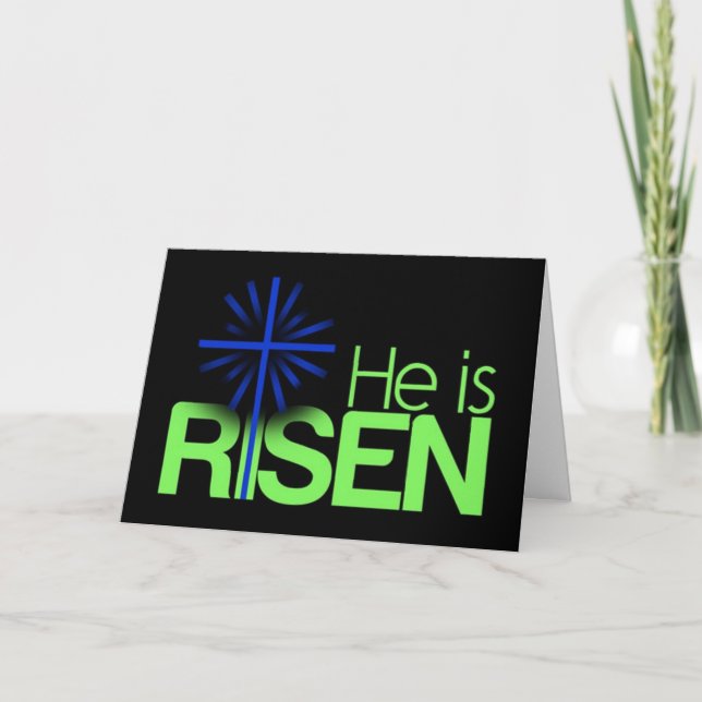 ****GLAD PÅSK*** FÖR "HAN ÄR RISEN" HELGKORT (Framsida)