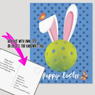 🐰 Glad påsk för Pickleball-spelare, söt postkort Vykort