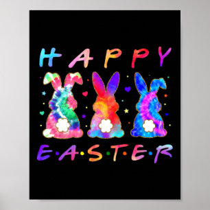 Glad påsk for Women White Påskhare Family M Poster