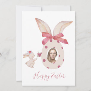 glad påsk foto pastell rosa julkort