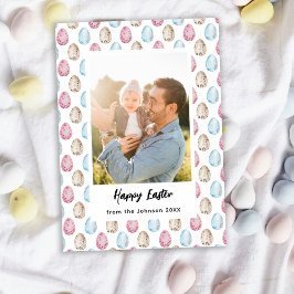 Glad påsk fotofamilj julkort