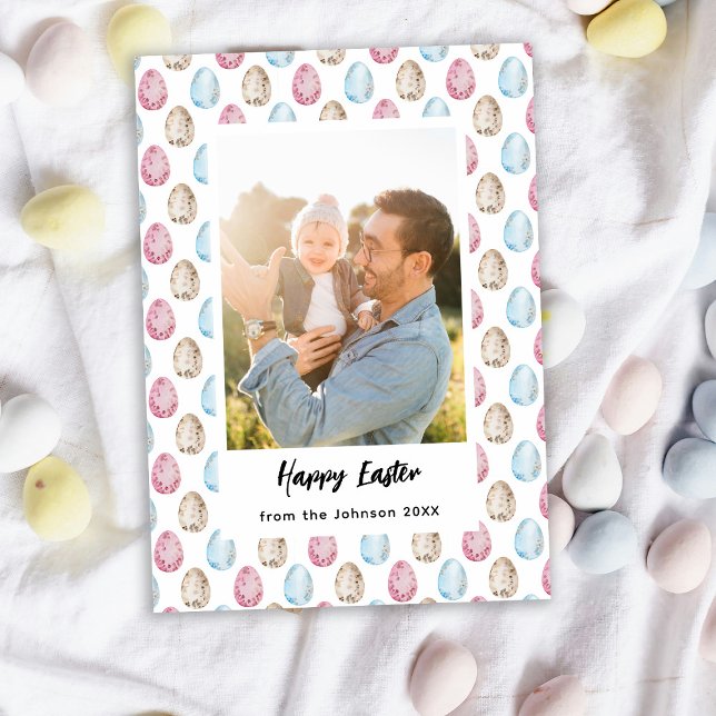 Glad påsk fotofamilj julkort (Skapare uppladdad)