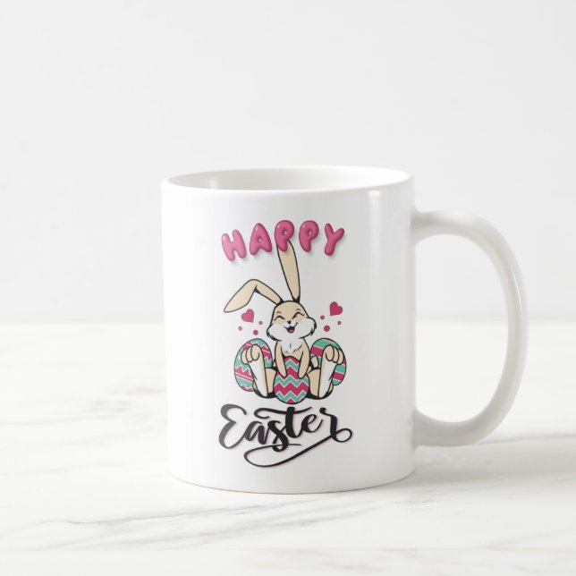 Glad påsk från älskvärda påskharen kaffemugg (Höger)