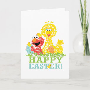 Glad påsk från Elmo & Big Bird Kort