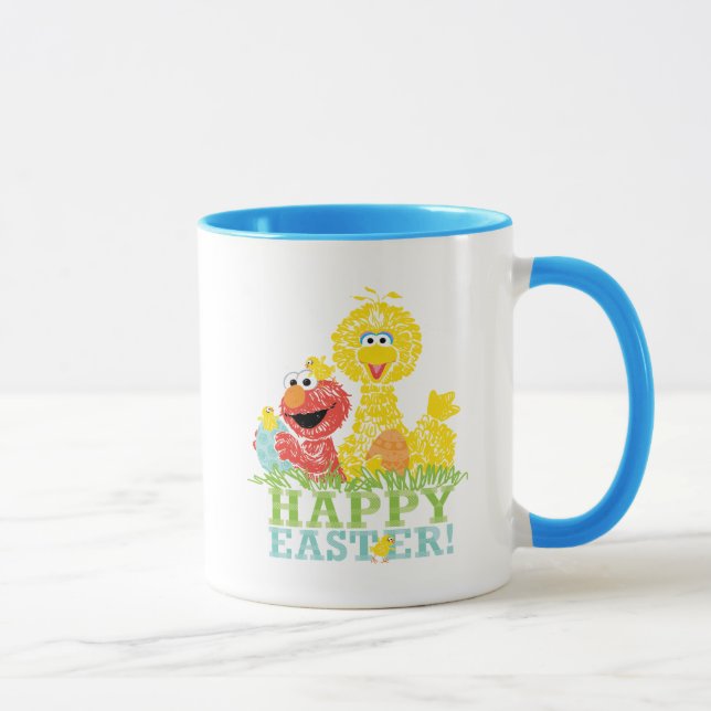 Glad påsk från Elmo & Big Bird Mugg (Höger)