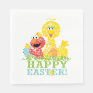 glad påsk från Elmo & Big Bird Pappersservett