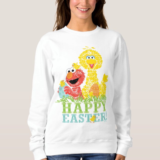 Glad påsk från Elmo & Big Bird T Shirt (Framsida)