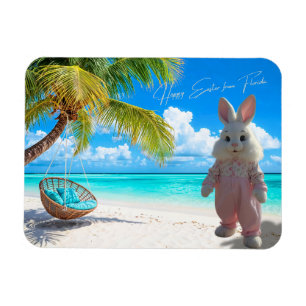 Glad påsk från Florida Beach med påskharen Magnet
