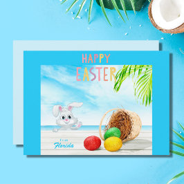 Glad påsk från Florida Tropical Ocean Coastal Julkort