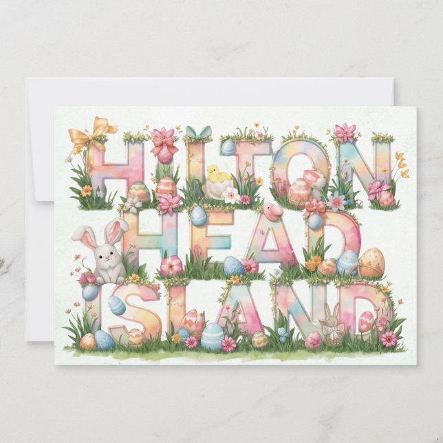 Glad påsk från Hilton Head Island Julkort (Framsida)