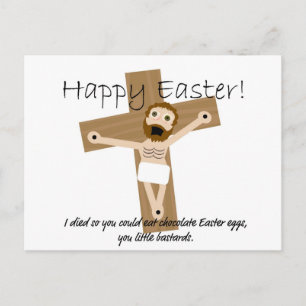 Glad påsk från ilskna Jesus Helg Vykort