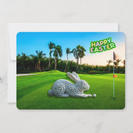Glad påsk från Lowcountry Golf Ball Rabbit Julkort