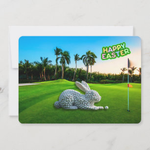 Glad påsk från Lowcountry Golf Ball Rabbit Julkort