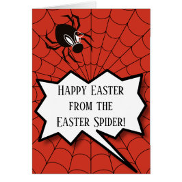 Glad påsk från Påsk Spindelpartier av ägg Hälsningskort