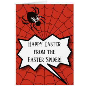 Glad påsk från Påsk Spindelpartier av ägg Hälsningskort
