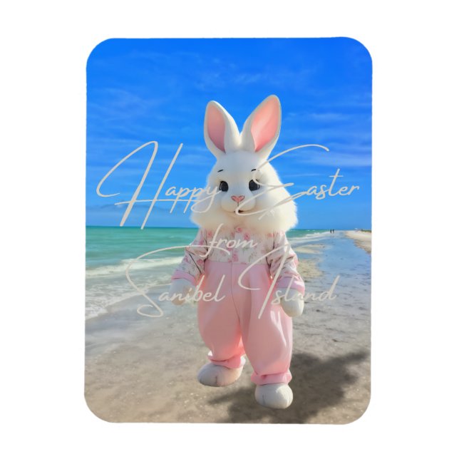 Glad påsk från Sanibel Island Florida Strand Magnet (Vertikal)
