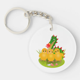 Glad påsk från tre chickar och draken Mons