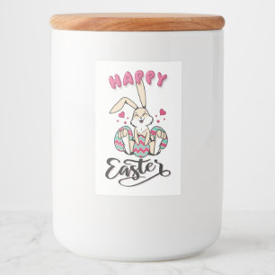 Glad påsk från underbar Påskhare Mat Etikett