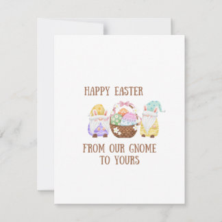 Glad påsk från vår Gnome till din på en  Julkort