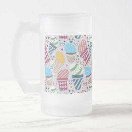 Glad påsk frostat ölglas