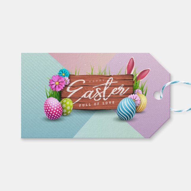 GLAD PÅSK FULLT i KÄRLEK Presentetikett (Framsidan (Horisontell))