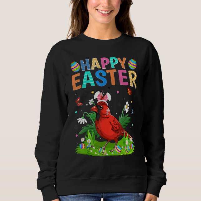 Glad påsk Funny Northern Cardinal Bird Påsk S T Shirt (Framsida)