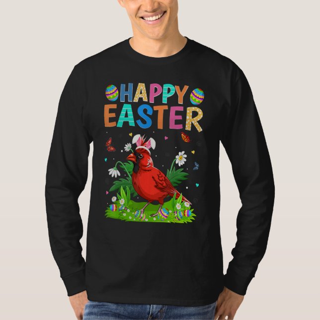 Glad påsk Funny Northern Cardinal Bird Påsk S T Shirt (Framsida)