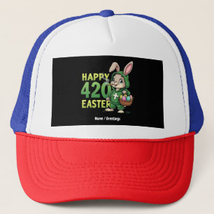 Glad påsk Funny Påskhare Design Ogräs Älskare Keps