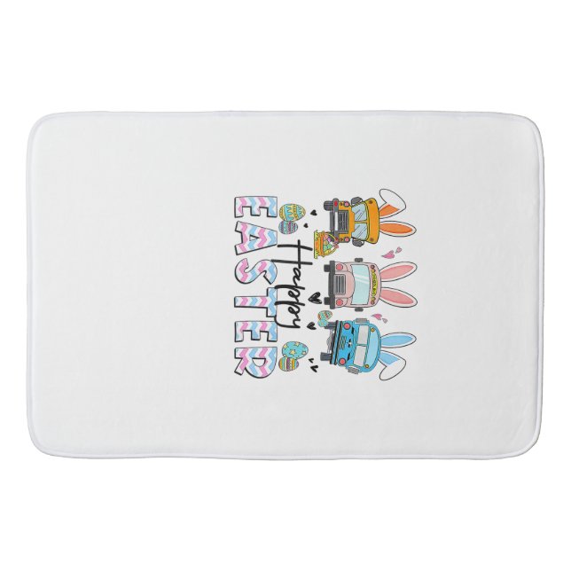 Glad påsk Funny School Bus Driver Life Happ Badrumsmatta (Framsidan)