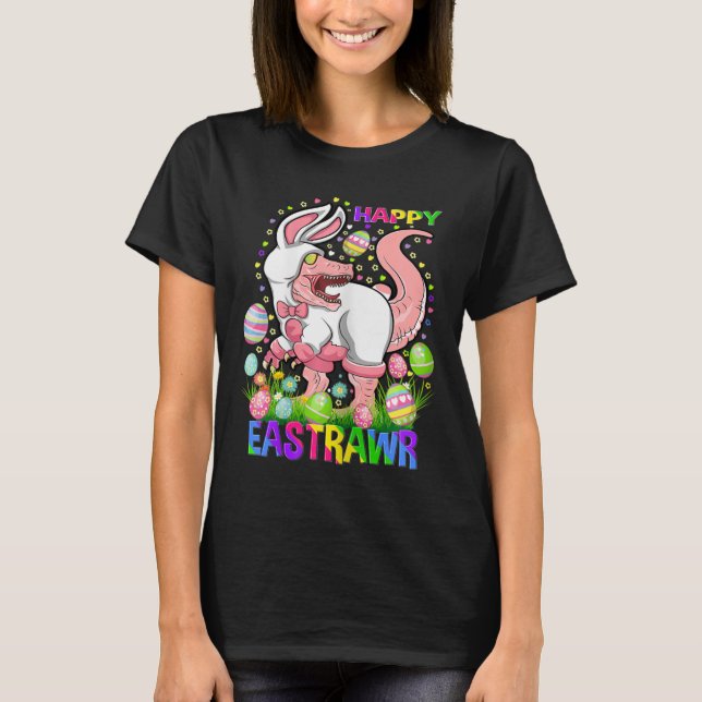 Glad påsk Funny T Rex Påskdag Dinosaurie  Shirt (Framsida)