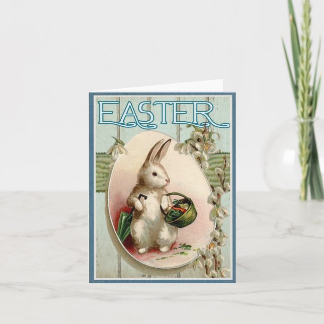 Glad Påsk  gammalt vykort för Påsken (Framsida)