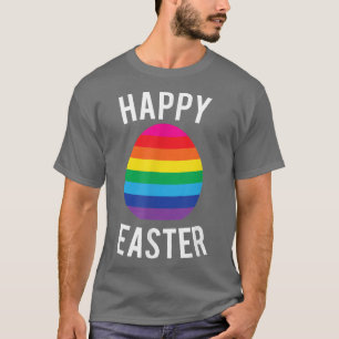 Glad påsk Gay pride Rainbow Egg Roligt T Shirt