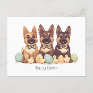 Glad påsk German Shepherd Hundar Helg Vykort