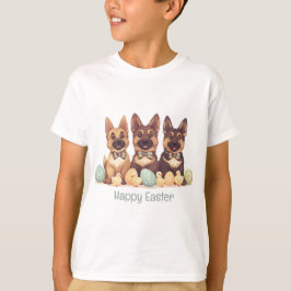 Glad påsk German Shepherd Hundar T Shirt