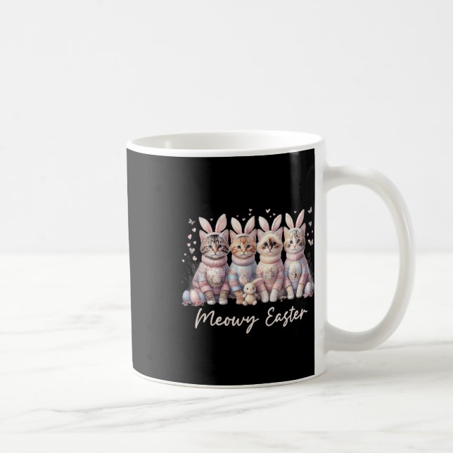 Glad Påsk Glad Påsk Kanin Katter Husdjur Kvinnor T Kaffemugg (Höger)