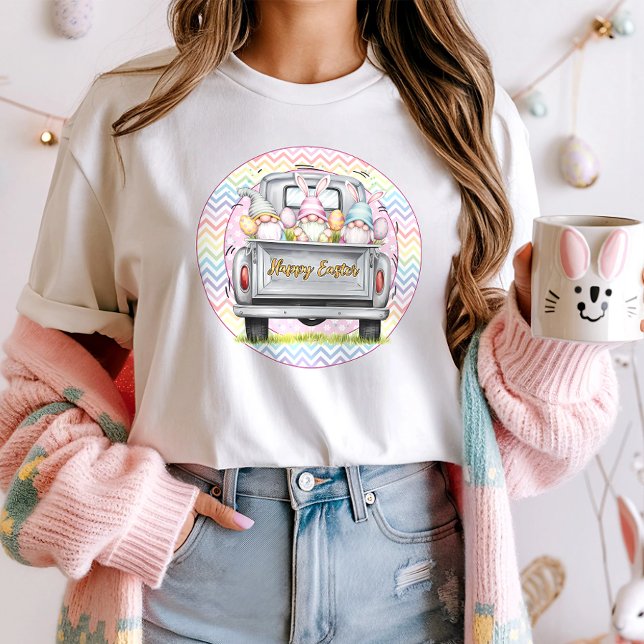 Glad påsk Gnome Lastbil T Shirt (Skapare uppladdad)