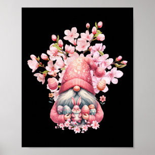 Glad påsk Gnomes Hej Vår Blommar Blommigt Poster