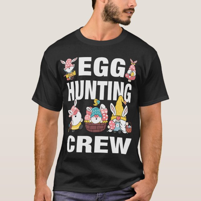 Glad påsk Gnomes med bunny öron Påskägg hun T Shirt (Framsida)