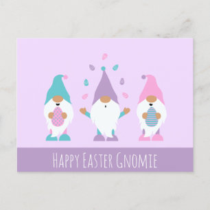 Glad påsk Gnomie Juggling Påskägg Postcard Vykort