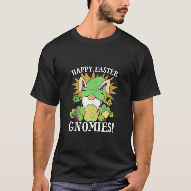 Glad påsk Gnomies Påskägg Bunny Gnome Tank T Shirt (Framsida)