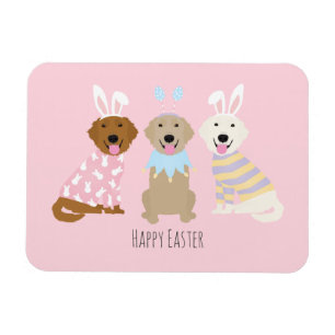 Glad påsk Golden Retriever Hundar Magnet