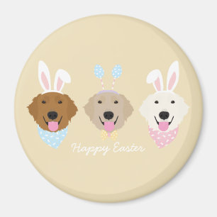Glad påsk Golden Retriever Hundar Magnet