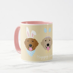 Glad påsk Golden Retriever Mugg
