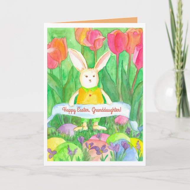 Glad påsk Granddotters Anpassningsbar Helgkort (Framsida)
