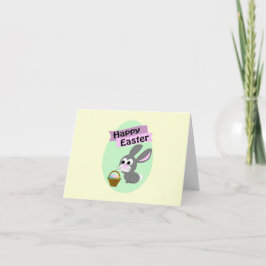 Glad påsk! Grått Bunny Helgkort