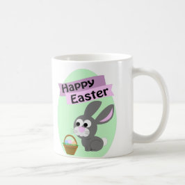Glad påsk! Grått Bunny Kaffemugg